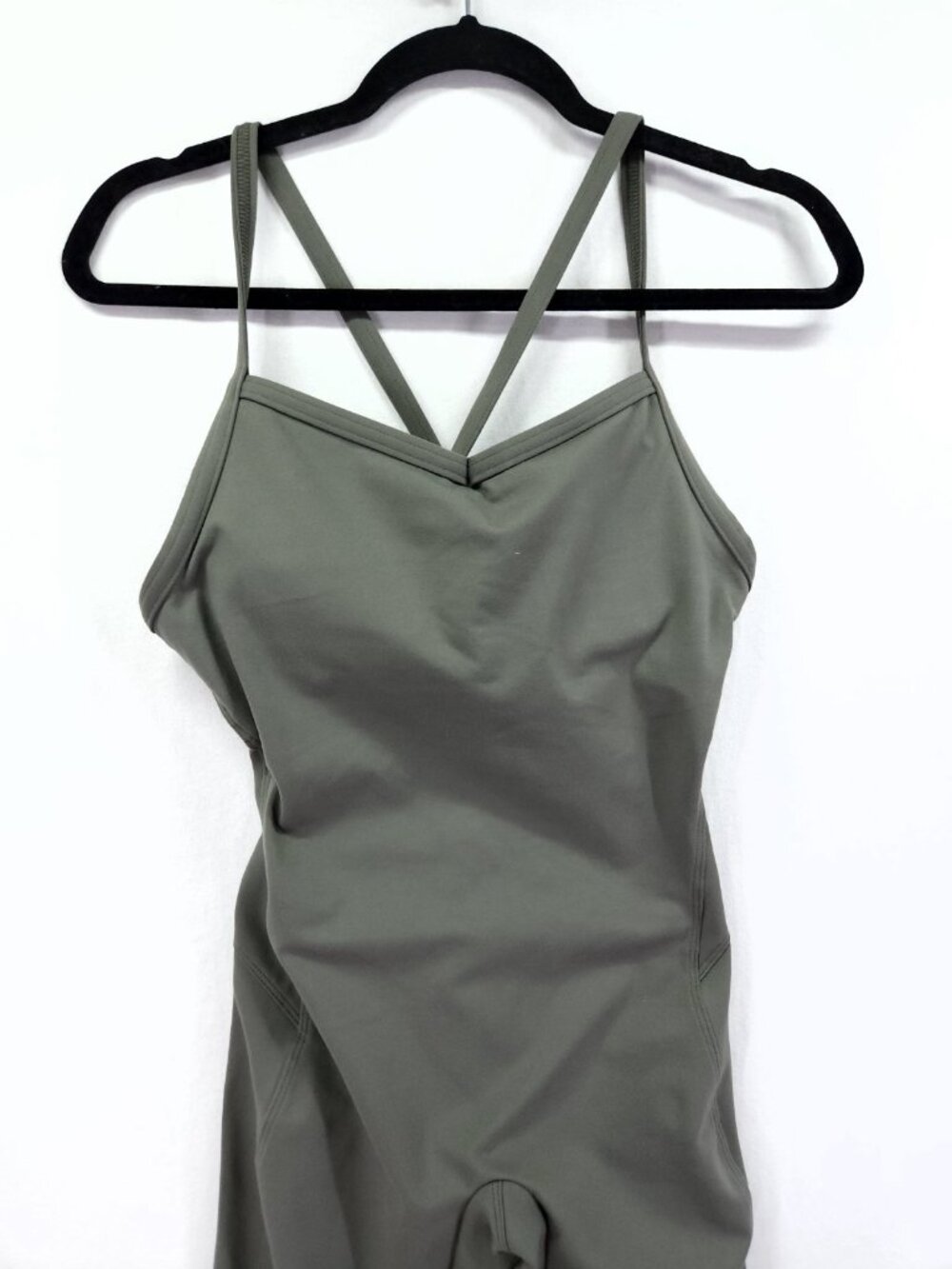 Bombshell Sportswear Sculpt Full Bodysuit Size Medium Olive Green - Picture 12 of 15